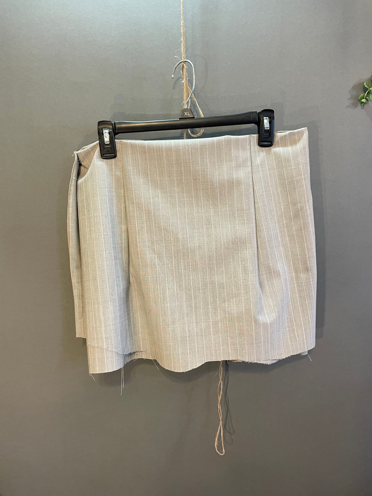 Pinstripe suiting skirt
